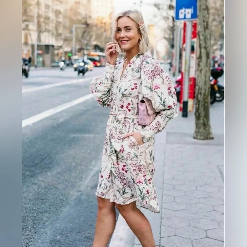 johanna ortiz shirt dress NWT Johanna Ortiz x H&M Oversized Linen Shirt Dress in Natural White Orchid  M